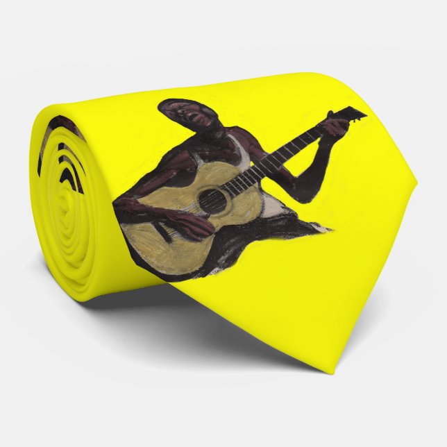 blå man som sjunger blues slips (Rullad)