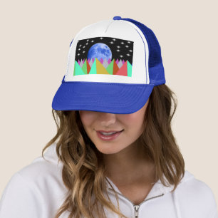 Blå Månad Hatt Keps