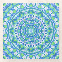 Blå Mandala Boho Geometrisk Andlig Bord Dekoration