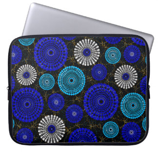 Blå Mandala Geometrisk Datorfodral – Boho Teal &