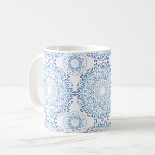 Blå Mandala Mugg (Framsida vänster)