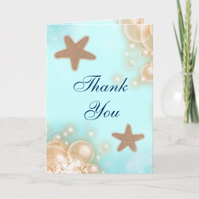 Blå mandarinfärgad bröllop TACK (Framsida)