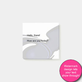 Blå Måne: Abstrakt blå, vit och svart Post-it Block