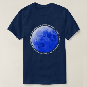 "Blå Måne"-bild och sång-text T Shirt