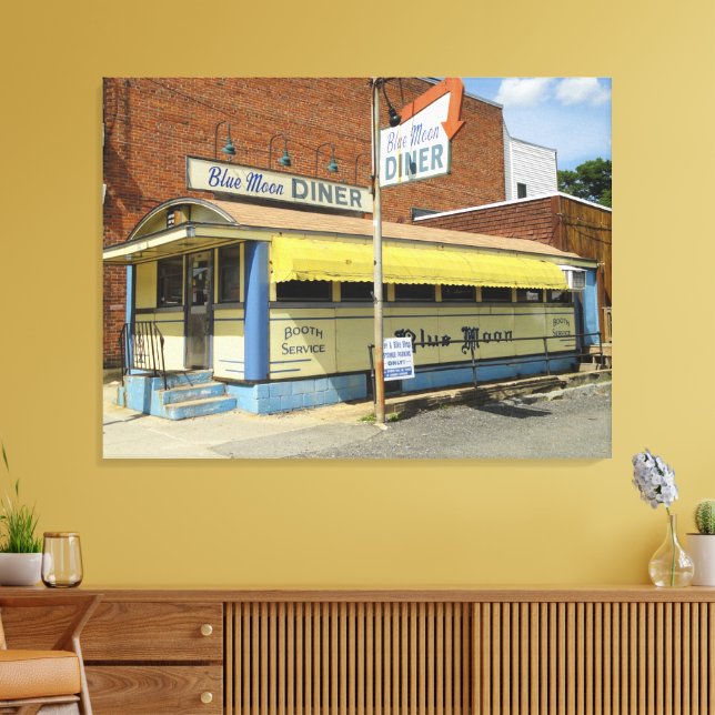 blå måne-middag canvastryck (Insitu (Vardagsrum))