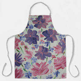 Blå Måne Ro Blommigt Apron