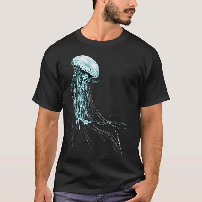 Blå manet t shirt (Framsida)