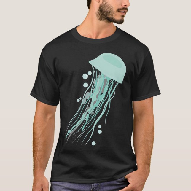 Blå maneter t shirt (Framsida)