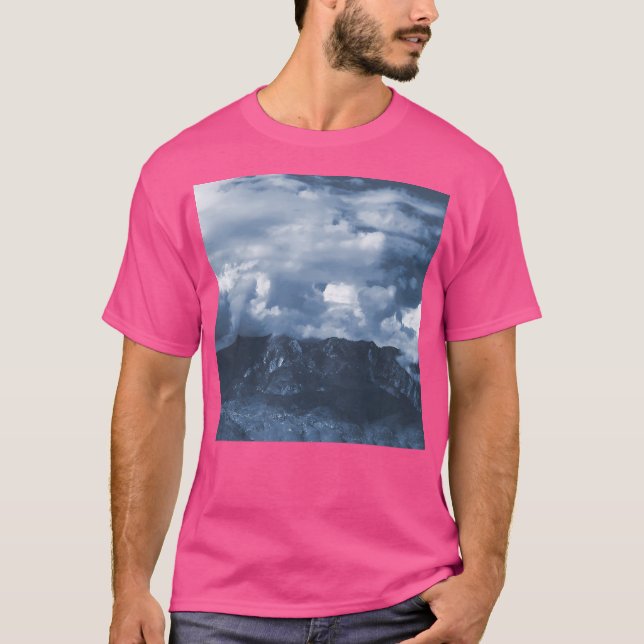 Blå månljus - tåliga berg med Drama T Shirt (Framsida)