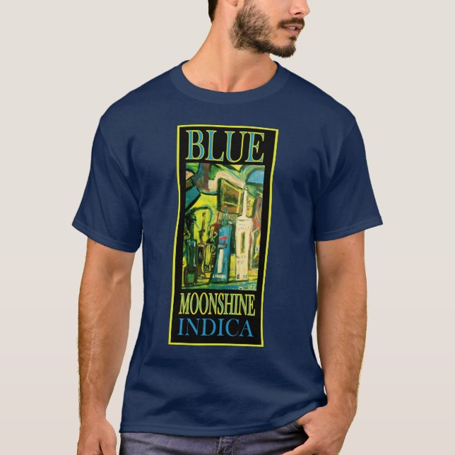 BLÅ MÅNSSPRIT INDICA T-SHIRT (Framsida)