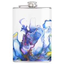 Blå Marble Agate Fluid Art