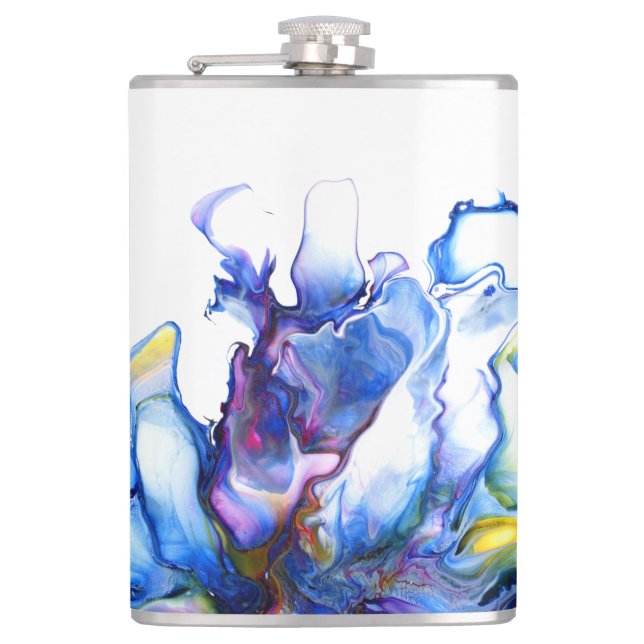 Blå Marble Agate Fluid Art Fickplunta (Framsidan)