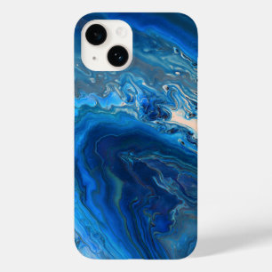 Blå marble Agate Struktur Fluid Art