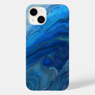 Blå marble Agate Struktur Fluid Art