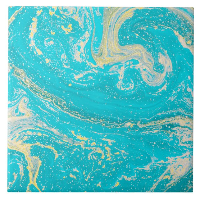 Blå marble Ceramic Tile Kakelplatta (Framsidan)