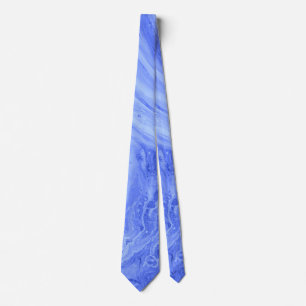Blå marble Effect Artsy Tie Vatten Slips