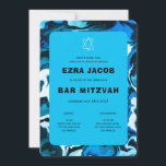 Blå marble Star av David Anpassningsbar Pub Bat mi Inbjudningar<br><div class="desc">Perfekt-kort för att tillkännage ett bat mitzvah, pub mitzvah eller annat judiskt firande! Hand gjorde abstrakt konst åt dig på framsidan och baksidan! FULLT ANPASSADE! Klicka på "Anpassa" ovan om du vill redigera texten. Klicka på "Redigera med verktyg" om du vill justera typsnitt, färg och placeringar och ta bort baksidans...</div>