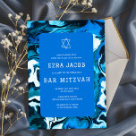 Blå marble Star av David Anpassningsbar Pub Bat mi Inbjudningar<br><div class="desc">Perfekt-kort för att tillkännage ett bat mitzvah, pub mitzvah eller annat judiskt firande! Hand gjorde abstrakt konst åt dig på framsidan och baksidan! FULLT ANPASSADE! Klicka på "Anpassa" ovan om du vill redigera texten. Klicka på "Redigera med verktyg" om du vill justera typsnitt, färg och placeringar och ta bort baksidans...</div>