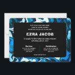Blå marble Star av David Anpassningsbar Pub Bat mi Inbjudningar<br><div class="desc">Perfekt-kort för att tillkännage ett bat mitzvah, pub mitzvah eller annat judiskt firande! Hand gjorde abstrakt konst åt dig på framsidan och baksidan! FULLT ANPASSADE! Klicka på "Anpassa" ovan om du vill redigera texten. Klicka på "Redigera med verktyg" om du vill justera typsnitt, färg och placeringar och ta bort baksidans...</div>