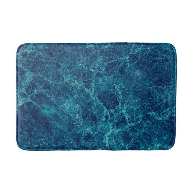 Blå marble Struktur Badrumsmatta (Framsidan)