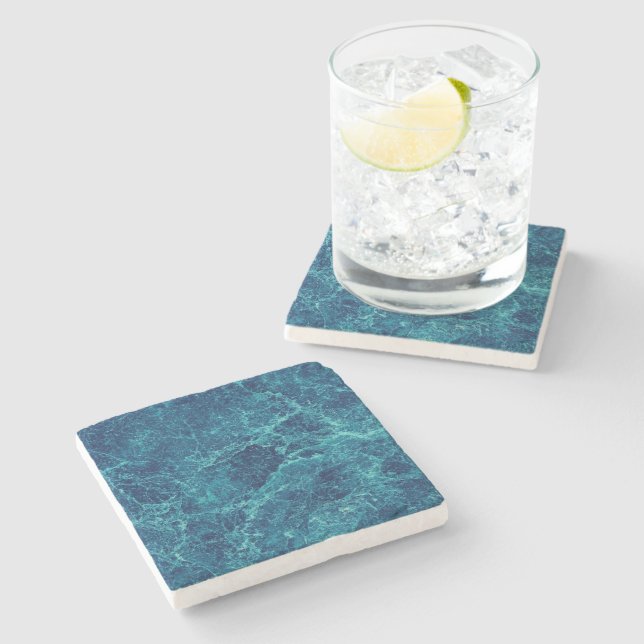 Blå marble Struktur Stenunderlägg (Sidan)
