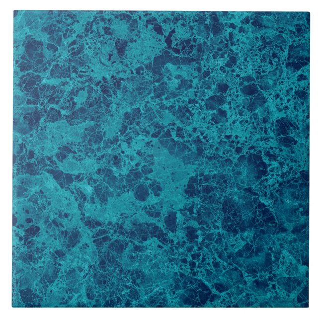 Blå marble Terrazzo-struktur Kakelplatta (Framsidan)