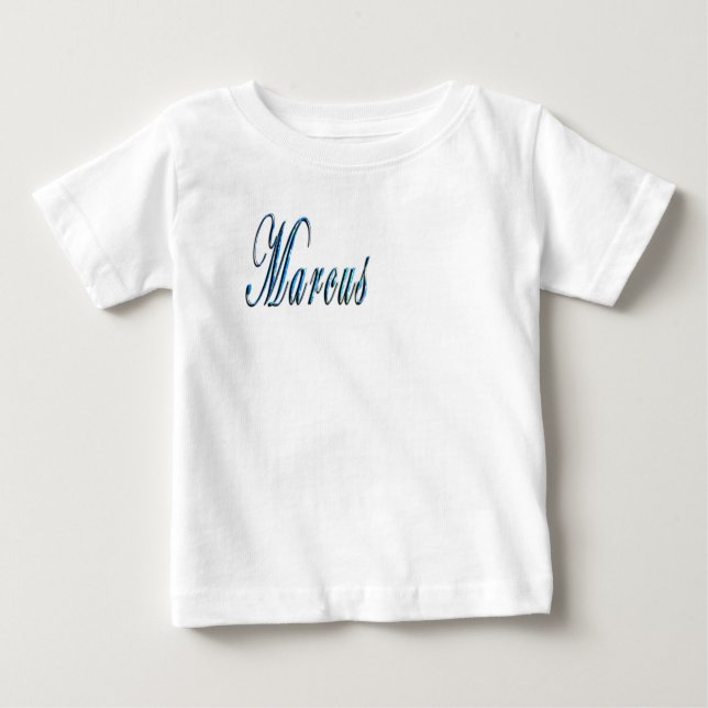Blå Marcus Namn,  T Shirt (Framsida)
