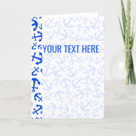 Blå marin ankare mönster tillkännagivande meddelande