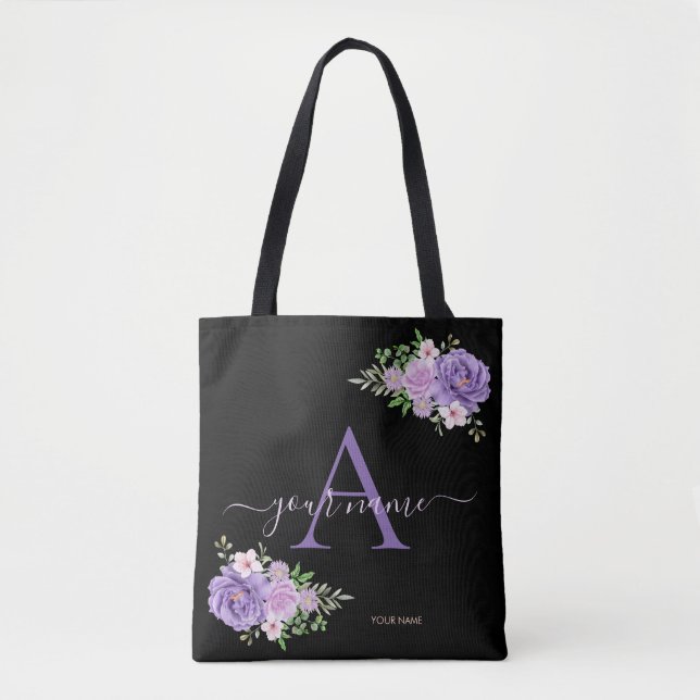 blå marin ros blomma, Modern Minimalistisk Elegant Tygkasse (Framsida)