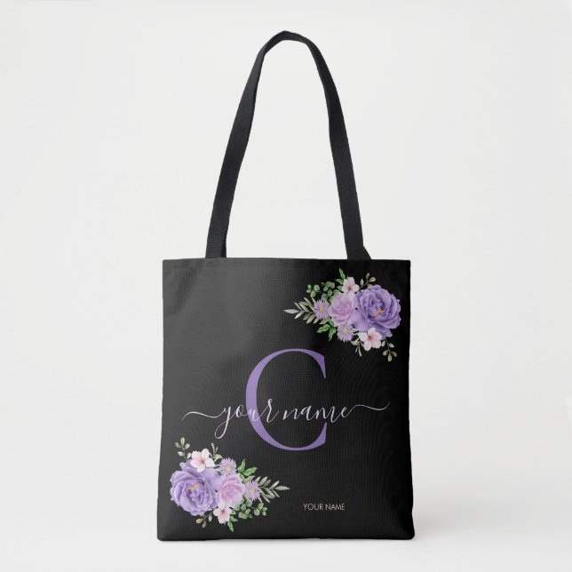 blå marin rosblomma, Modern Minimalistisk Elegant Tygkasse (Framsida)