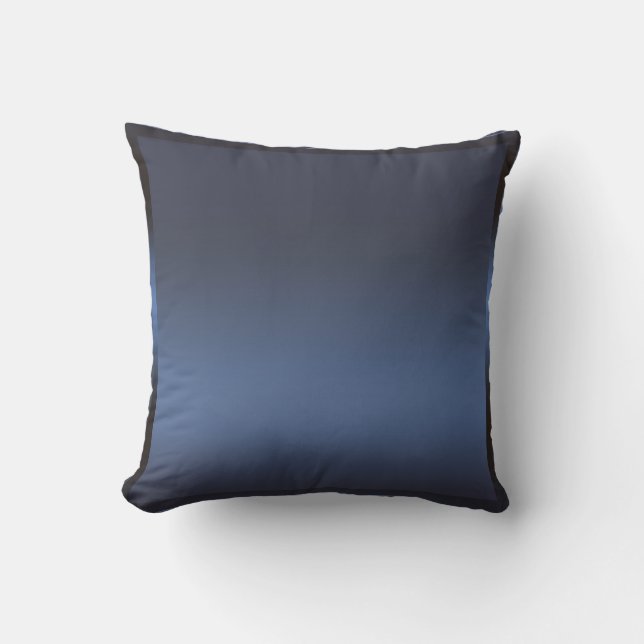Blå Marin Satin Glans Modern Glamour Kudde (Framsida)