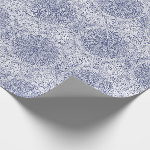 Blå Marin Unik Elegant Modern Snöflinga Presentpapper