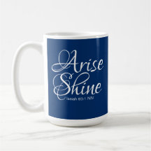 Blå marinarise och Shine inspirational God morgon