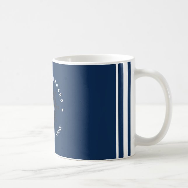 Blå marinbåtshamn för klubb av marinbåtar för mari kaffemugg (Höger)