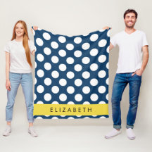 Blå marinblå Polka dots, Polka Dot Mönster, ditt n
