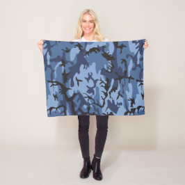 Blå marinkamouflage, militär, armé fleecefilt