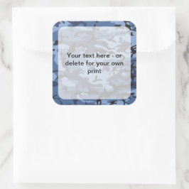 Blå marinkamouflage, militär, armé fyrkantigt klistermärke