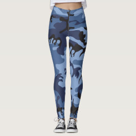 Blå marinkamouflage, militär, armé leggings