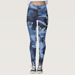 Blå marinkamouflage, militär, armé leggings