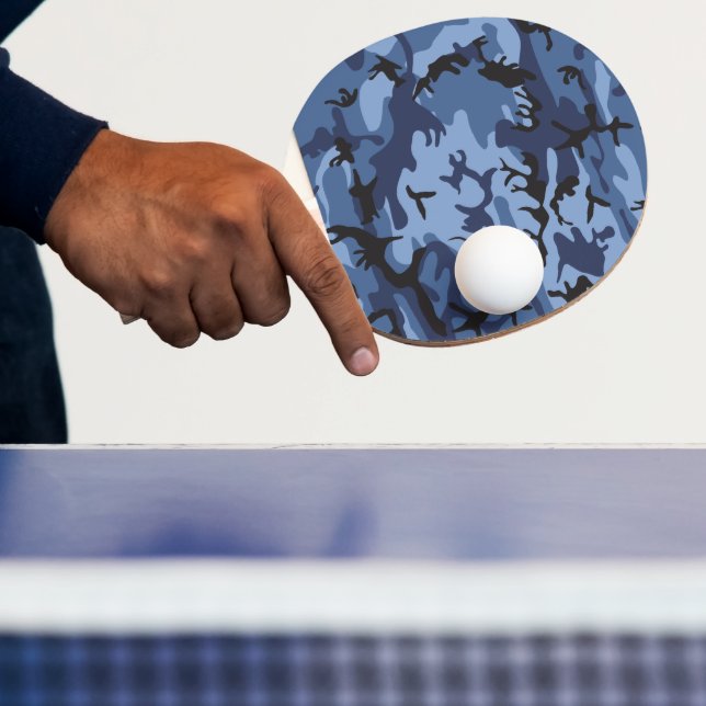 Blå marinkamouflage, militär, armé pingisracket (Insitu)