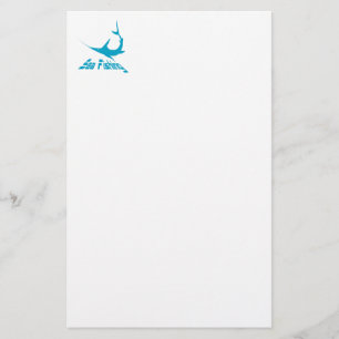 Blå marlin brevpapper