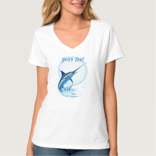 Blå Marlin hoppar ur havet T Shirt