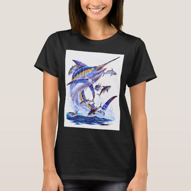 blå marlin och tonfiskar t shirt (Framsida)