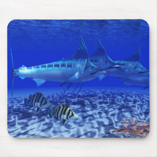 Blå Marlin Pack Mousepad Musmatta (Framsidan)