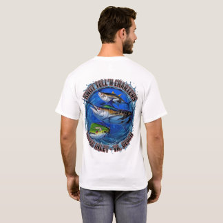 Blå Marlin Rip Art Logotyp T-Shirt