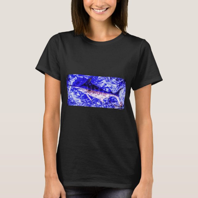 Blå marlin t shirt (Framsida)