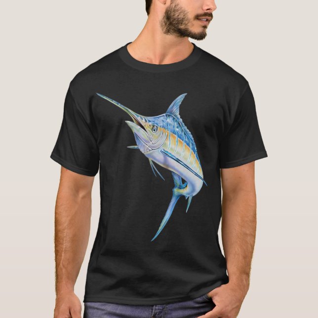 Blå Marlin T Shirt (Framsida)