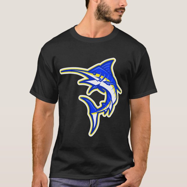 Blå Marlin T Shirt (Framsida)