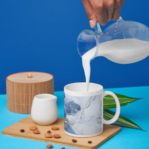 blå marmor abstrakt kustmönster kaffemugg
