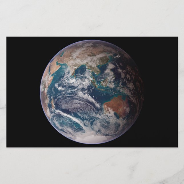 Blå marmor (Östra Hemisphere) Brevpapper (Framsida)